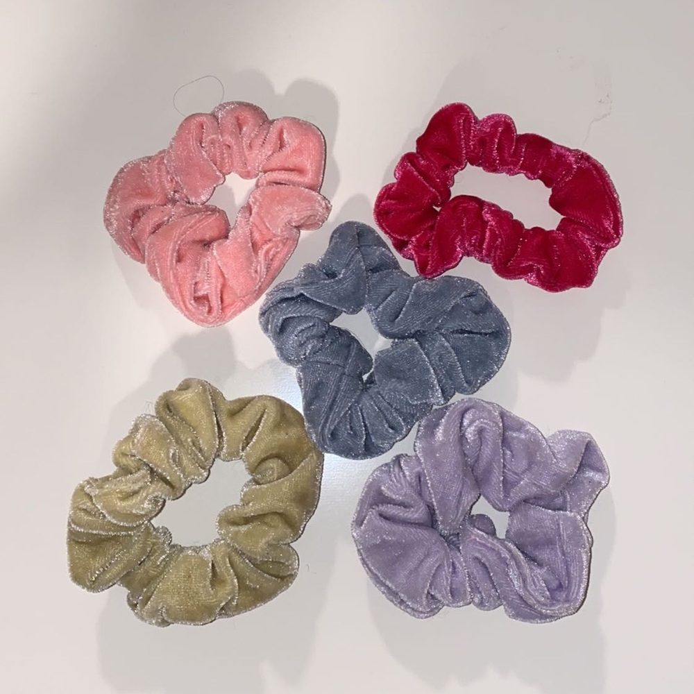 Velvet scrunchies